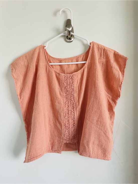 The Unbranded Brand Tops - Women's Peach Crochet-Front Cotton Camisole